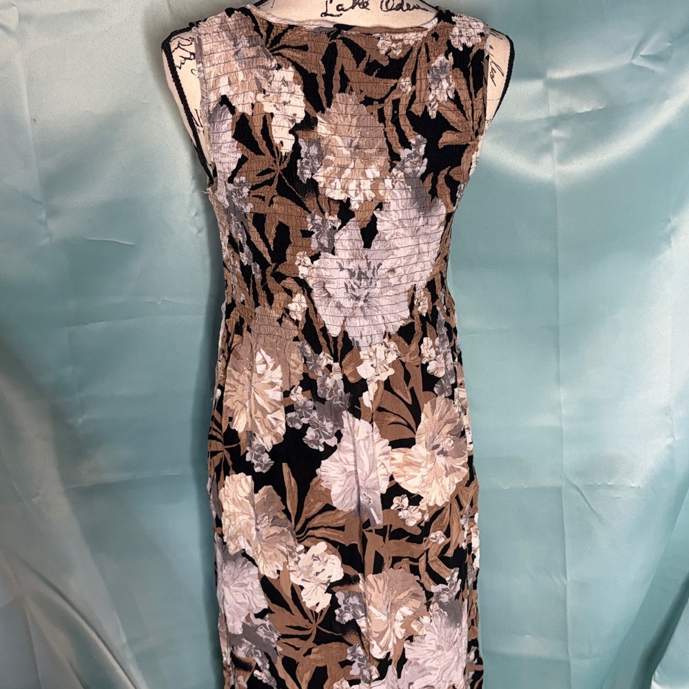 Croft & Barrow Shirred Summer Dress sz M boho summer or southwestern vibe - Picture 4 of 6